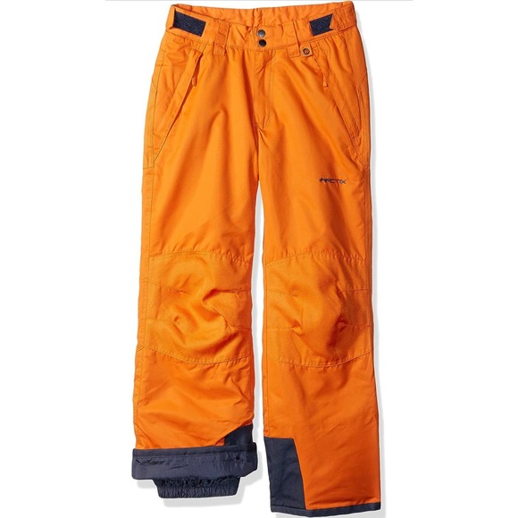 Arctix Kids Snow Pants, Reinforced Knees & Seat, Size L Orange (14-16) K70 * - Picture 2 of 6